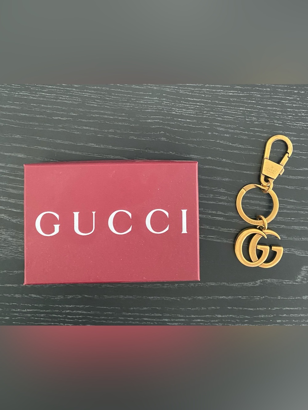 Authentic Gucci Gold Double G Keychain Bag Charm - Picture 5 of 9